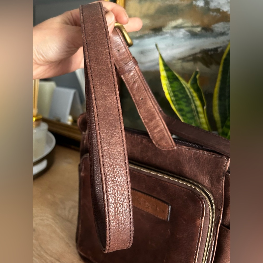 Vintage Fossil 1954 Brown Soft Pebble Leather Everyday Messenger Crossbody Bag - Picture 13 of 13
